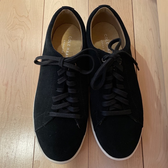 COLE HAAN Grand OS Black Suede 9.5 lace up - Picture 2 of 7